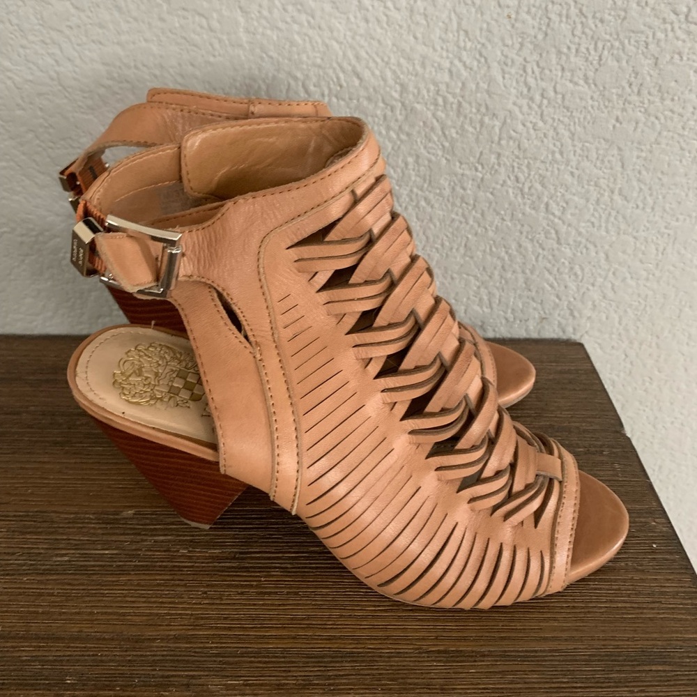 Women's Tan Woven Leather Sandals
